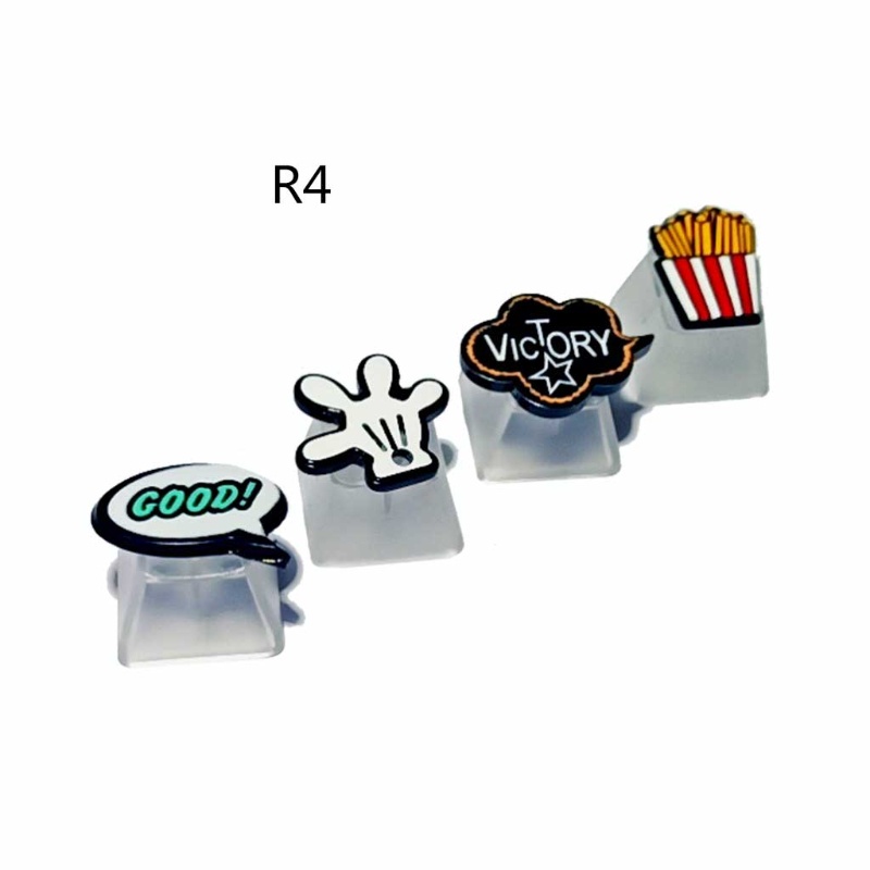 Bộ 4 Nút Bàn Phím Cơ OEM R4 Bằng ABS Trong Mờ Siêu Bền