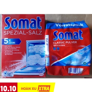 Combo bột rửa bát somat 1,2kg + hộp muối somat 1,2kg