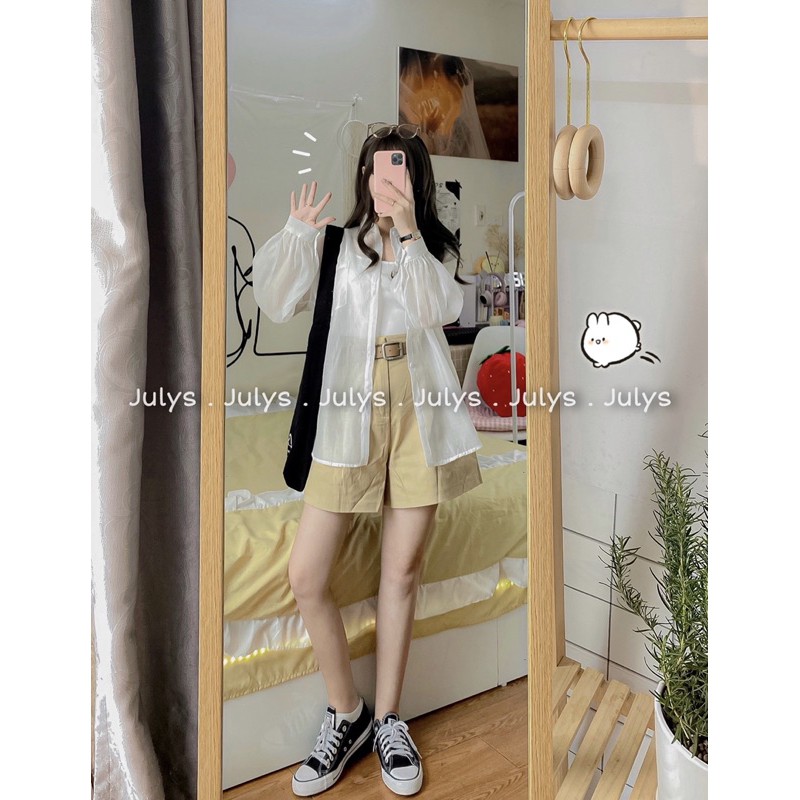 [Mã WASKT304 giảm 15% tối đa 30K đơn 99K] Set áo sơ mi voan tơ (ảnh thật kèm video) | BigBuy360 - bigbuy360.vn