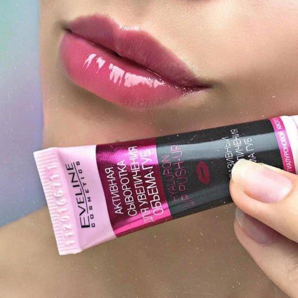 EVELINE - Serum Eveline Hyaluron Lip Push-Up giúp làm mềm và căng môi - serum dưỡng môi