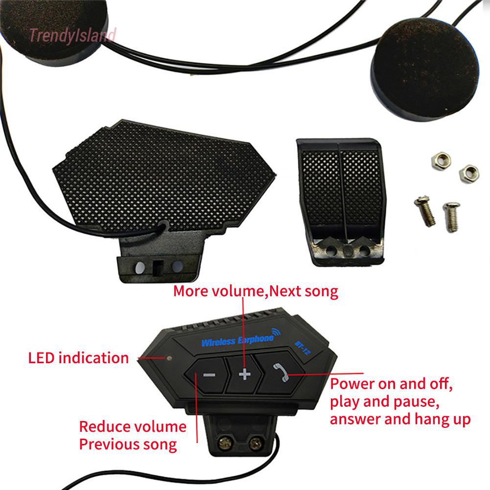 BT4.0 Handsfree Call Music Microphone Headphone Motorcycle Riding Helmet Wireless Bluetooth Headset