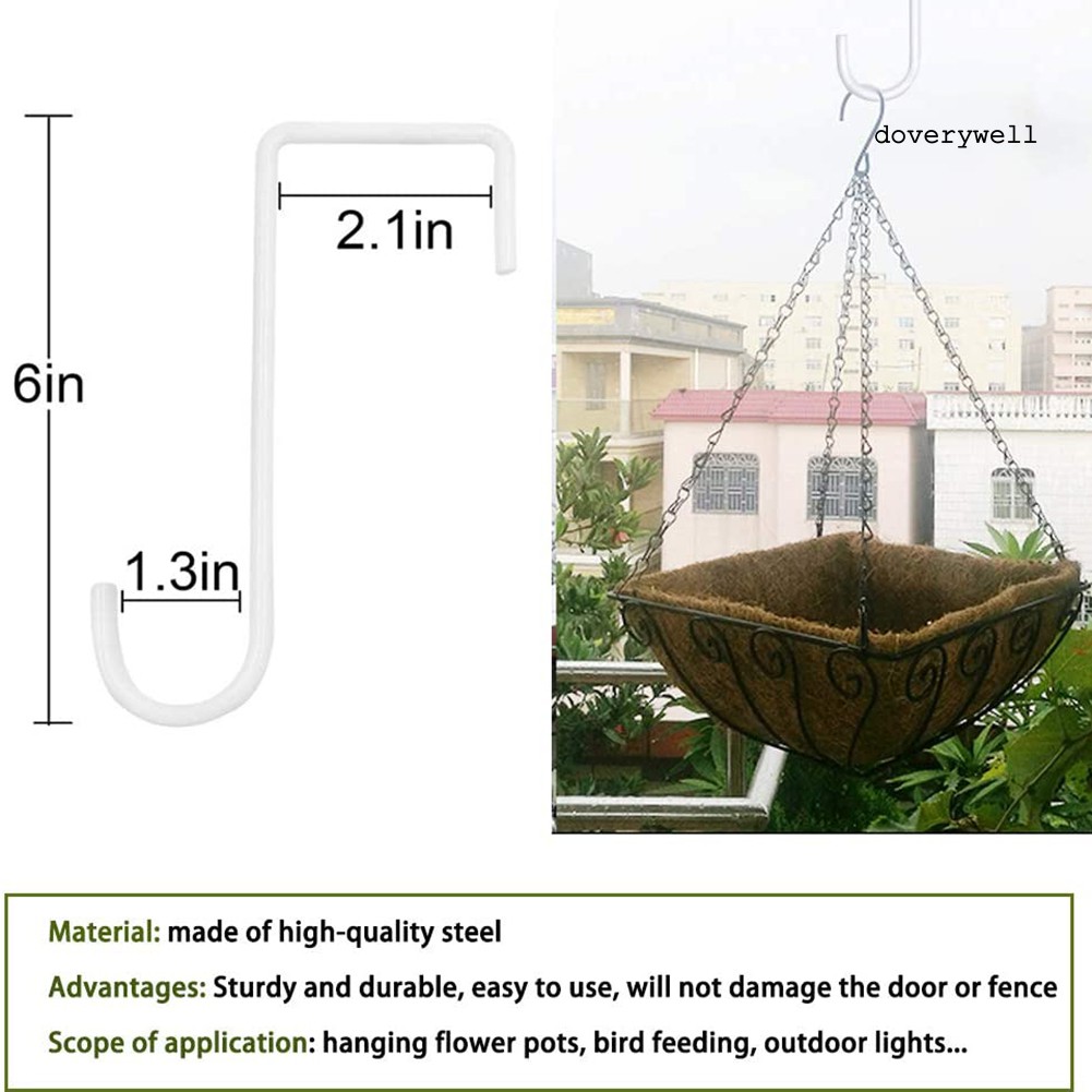 6 Móc Treo Chậu Hoa Bằng Thép Không Gỉ