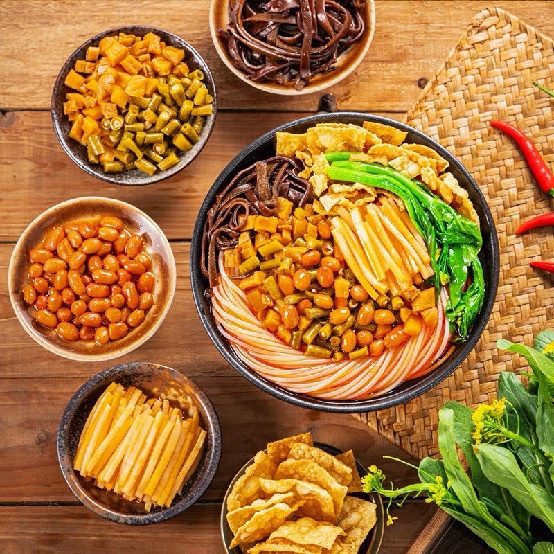Sale 20%..2023 BÚN ỐC LIỄU CHÂU + BÚN  LÝ TỬ THẤT vàng  siêu to 335gr, tím 400gr