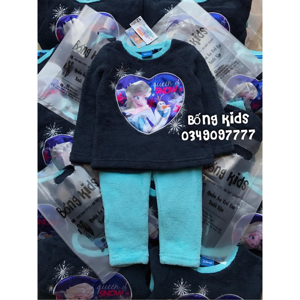 Bộ Lông Bé Gái Lụa Trái Tim Elsa Frozen
