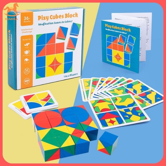 Khối lập phương Pixy - Đồ chơi gỗ rèn luyện tư duy không gian đa chiều Pixy Cubes Block