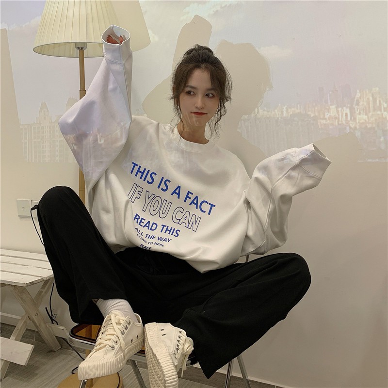 [Áo sweater nữ form rộng phong cách unisex] áo hoodie nữ unisex nỉ da cá thời trang ulzzang hàn quốc đi chơi đi học | BigBuy360 - bigbuy360.vn