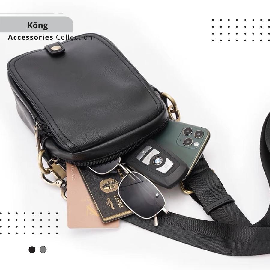 Túi đeo chéo nam, túi da nam nhỏ gọn tiện lợi dành cho nam.