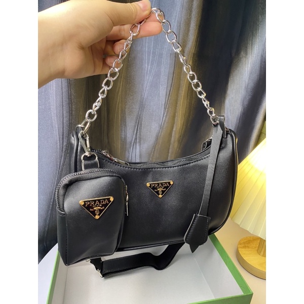 [Xả vỡ box] Set túi pradaa kèm ví nhỏ size 20cm