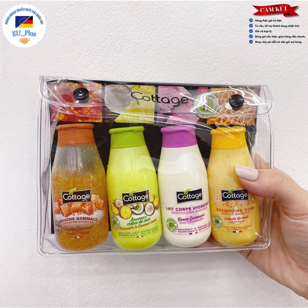 Combo Set 4 Sữa Tắm Mini Cottage 50ml Pháp