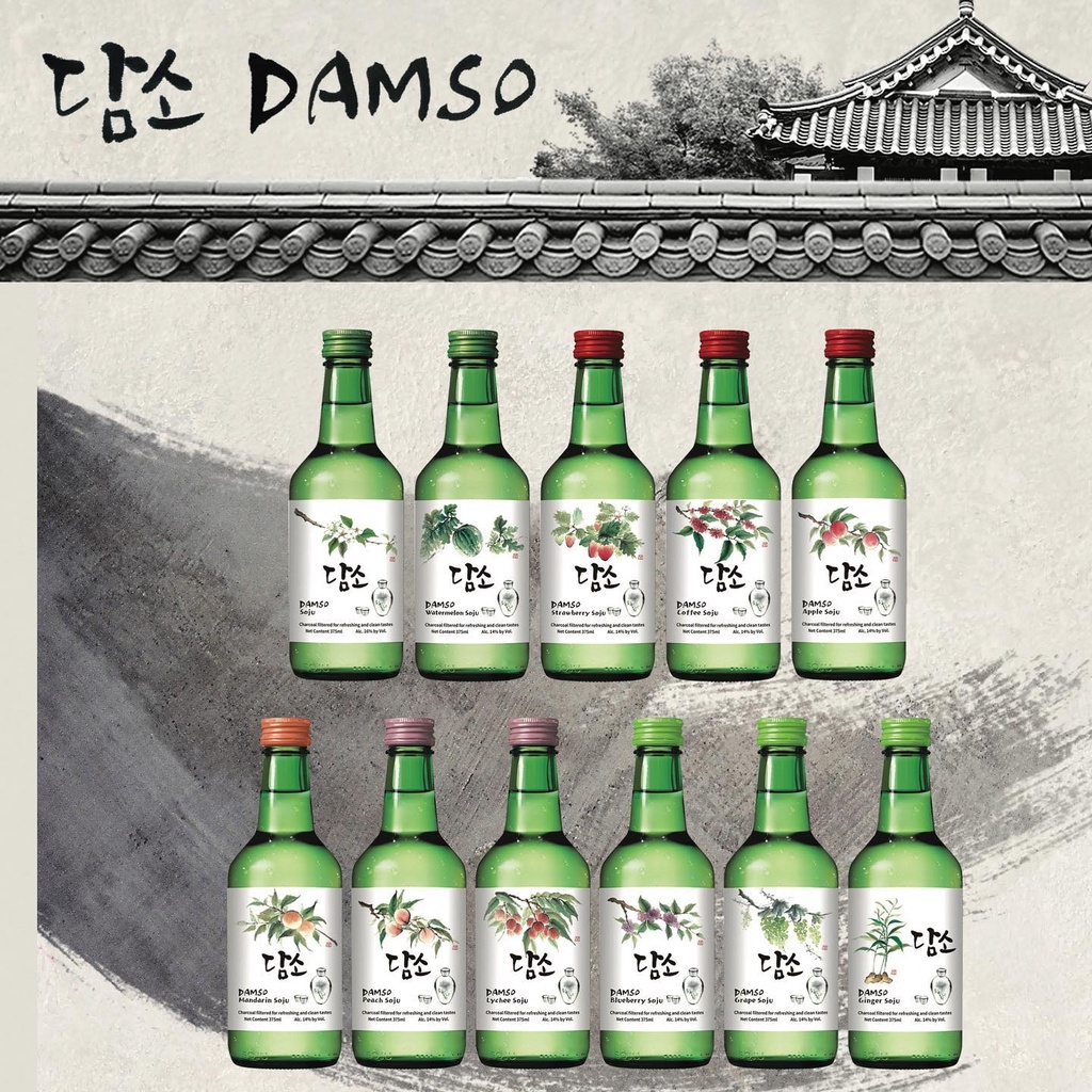 Soju Damso Hàn Quốc Các Vị 360ml