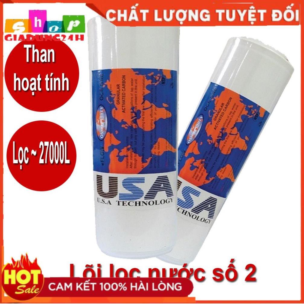 Lõi lọc nước số 2 than hoạt tính khử mùi , dài 10 inch dùng được cho các máy lọc nước RO gia đình-Giadung24h