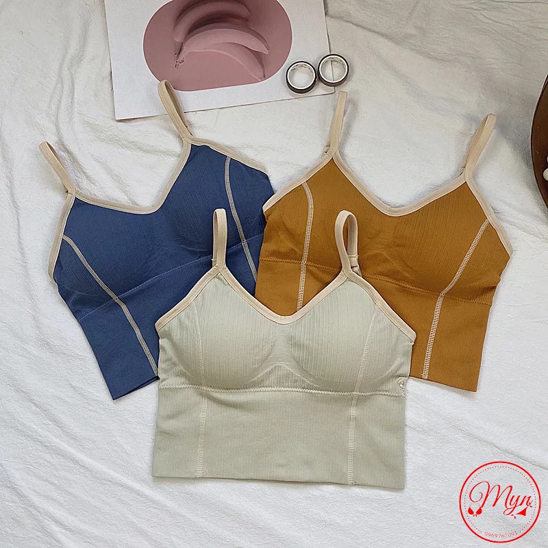 BRA TẬP GYM, YOGA HOT HIT DÁNG CROPTOP VIỀN THÂN ÁO