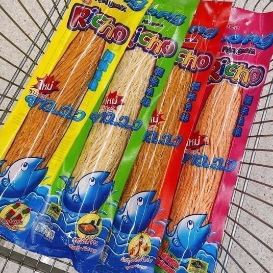 Khô cá sợi Richo Thái Lan 170g Vị Cua/ Vị Cay/ Vị BBQ