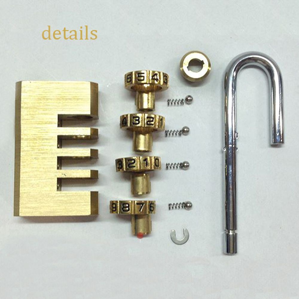 Ổ khóa mật khẩu 1 màu bằng đồng thau mini chất lượng cao cho hành lý/vali du lịch