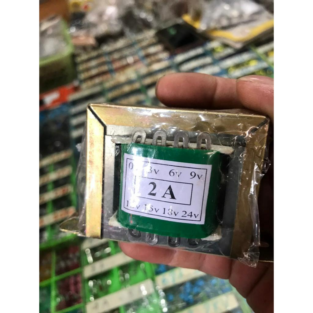 Biến Áp 2A 6 Đầu Ra 0V 3V 6V 9V 12V 15V 18V 24V - 560g