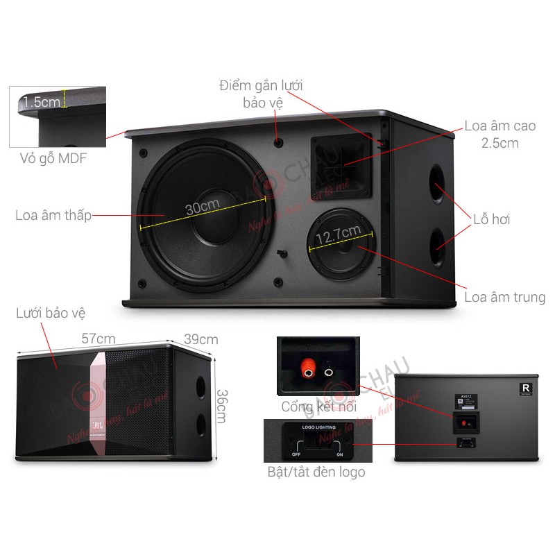 Loa hát karaoke JBL Bass 30 KI512 - Bảo hành 6 tháng