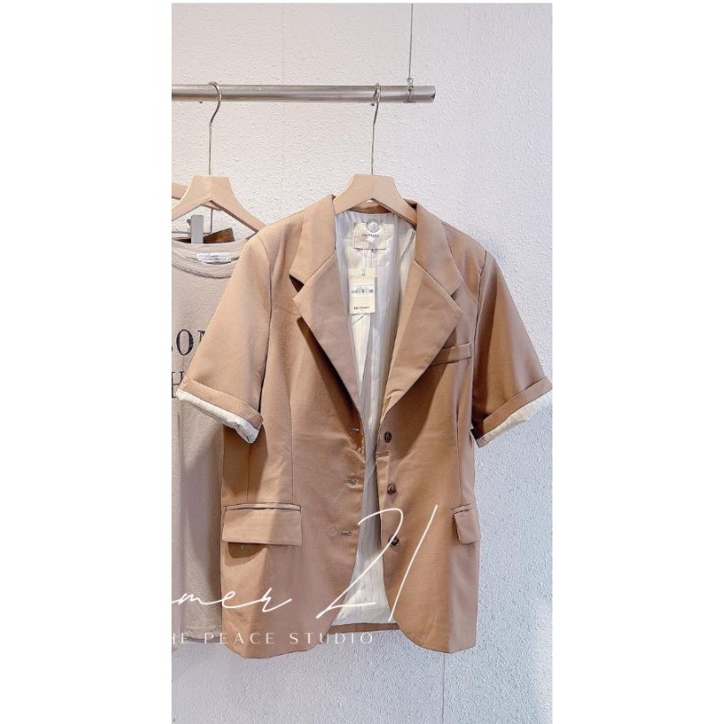 [Mã FATHANG5 giảm 10K đơn 50K] Áo blazer lót vai tay ngắn , Peace House Clothing | BigBuy360 - bigbuy360.vn