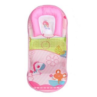Ghế nằm tắm cho bé khung sắt vải lưới 2 vị trí ngả có gối đầu Mastela MSTL07167-68 mềm mại với làn da bé, đế nhựa cao cấ