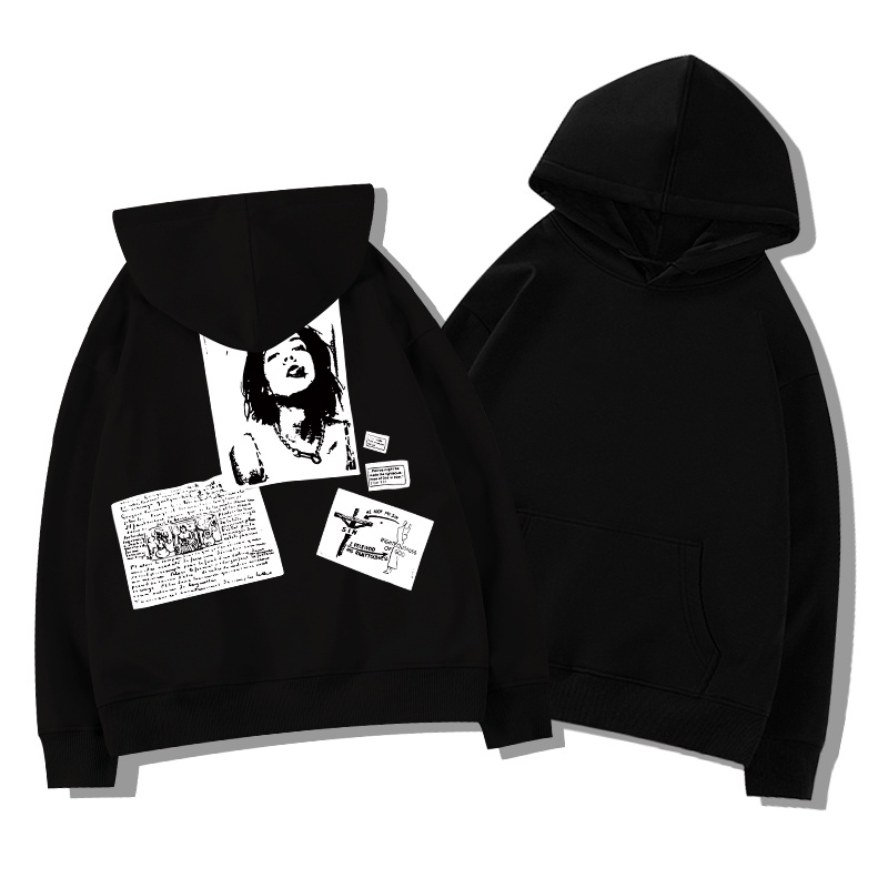 NRVP Áo Hoodie Nữ Tay Dài Dáng Rộng Thời Trang Phong Cách Hàn Quốc