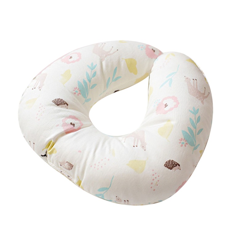 Gối Kê Cổ Hình Chữ U Hai Mặt Bằng Vải Cotton Hỗ Trợ Bé Sơ Sinh Ngồi Xe Hơi