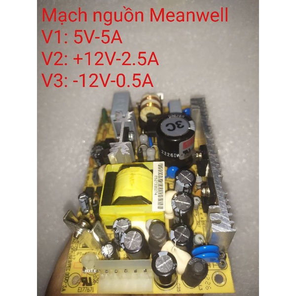 Mạch nguồn Meanwell ra 5V 12V -12V ; mạch nguồn Meanwell  5V 15V -15V.