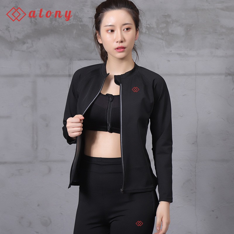 Áo Tan Mỡ Bụng ATONY, Sinh Nhiệt Chính Hãng, Đổ Mồ Hôi Tan Mỡ Bụng Tráng Nano Bạc Nhật Bản