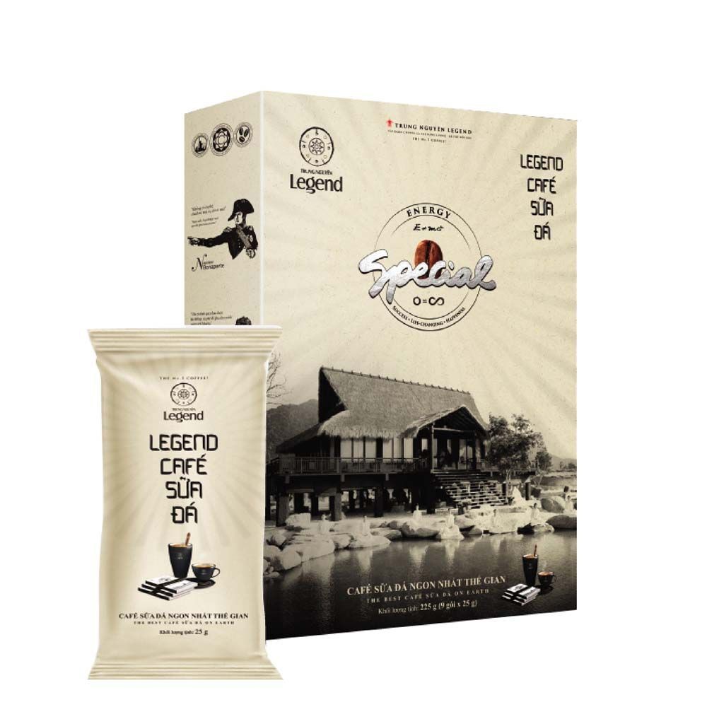 Cà phê sữa đá hòa tan Trung Nguyên Legend 225g (25g x 9 gói) sản phẩm thơm ngon, chất lượng, có nguồn gốc xuất xứ rõ ràn