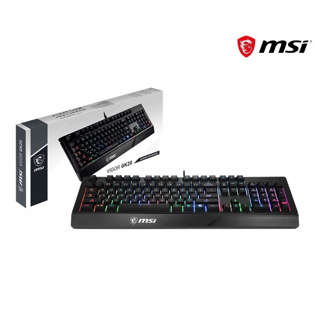 Bàn phím gaming có dây MSI Vigor GK20 US màu đen
