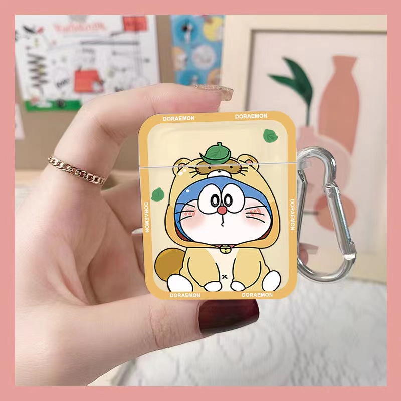 Ốp Hộp Đựng Tai Nghe Nhét Tai Silicon Hình Doraemon Cho AIRPOD 3 airpods 2 / 1 / Pro2