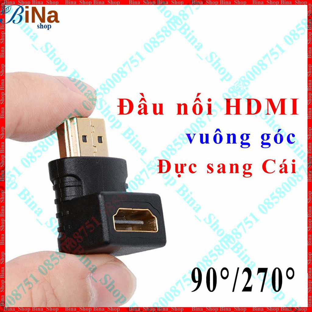 Đầu nối HDMI đực sang cái 90°/270°