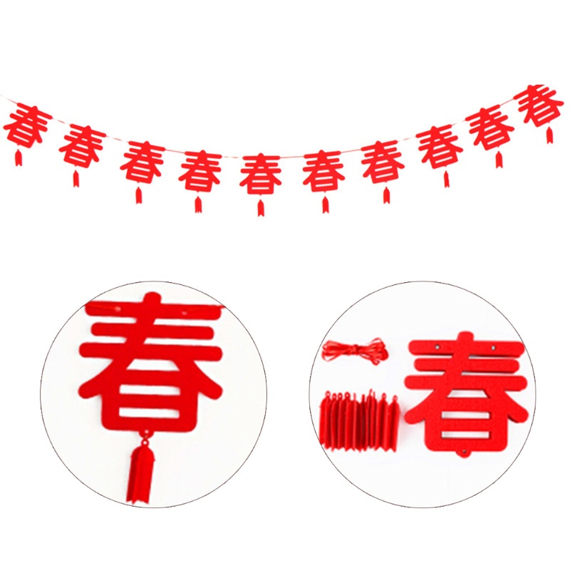 Dây Cờ Treo Trang Trí Năm Mới Phong Cách Trung Hoa