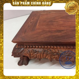 [Mỹ Nghệ Đồng Kỵ] Đôn chân quỳ gỗ hương -Đế kê tượng gỗ
