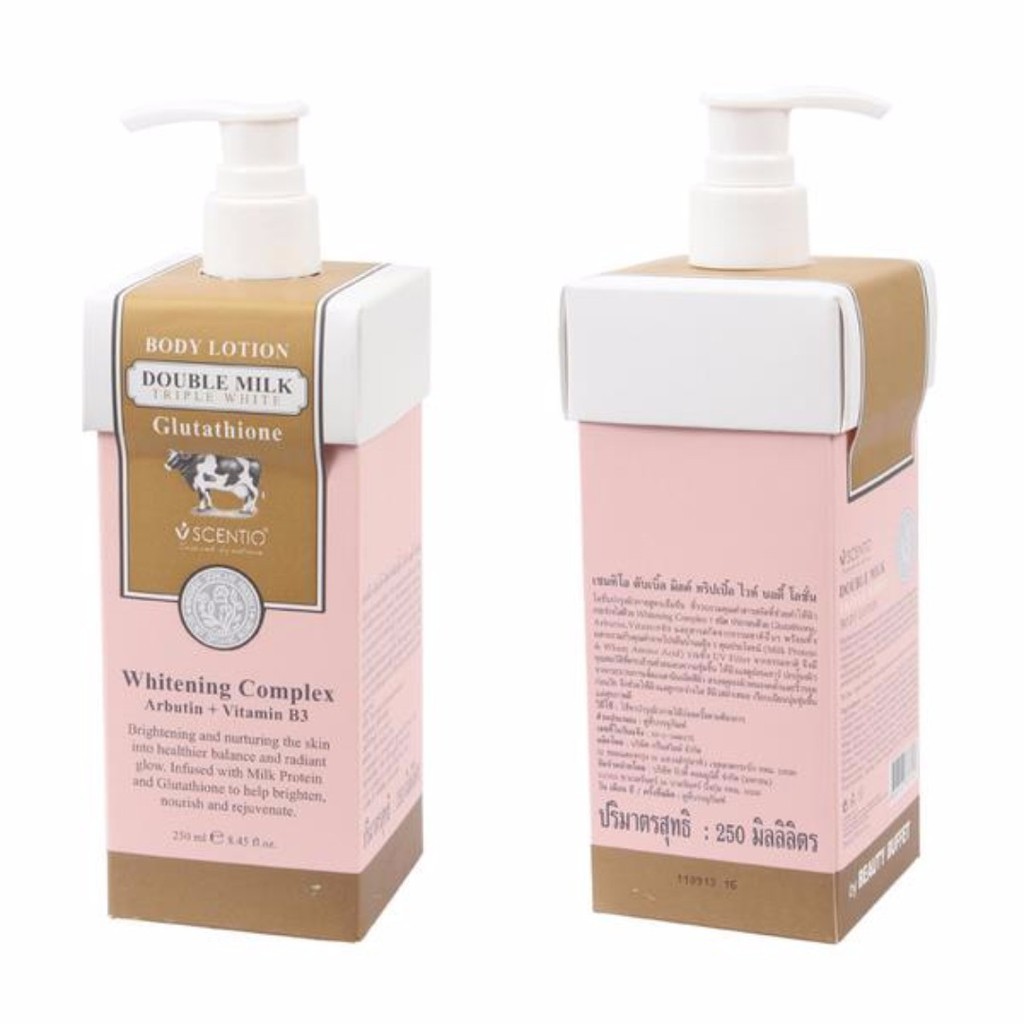 Lotion Sữa Dưỡng Trắng Da BEAUTY BUFFET Scentio Double Milk Triple White Body Lotion 250ml - Thái Lan