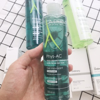 Sữa Rửa Mặt A-Derma Gel Moussant Purifiant Phys-AC