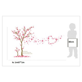 decal dán tường cây hồng