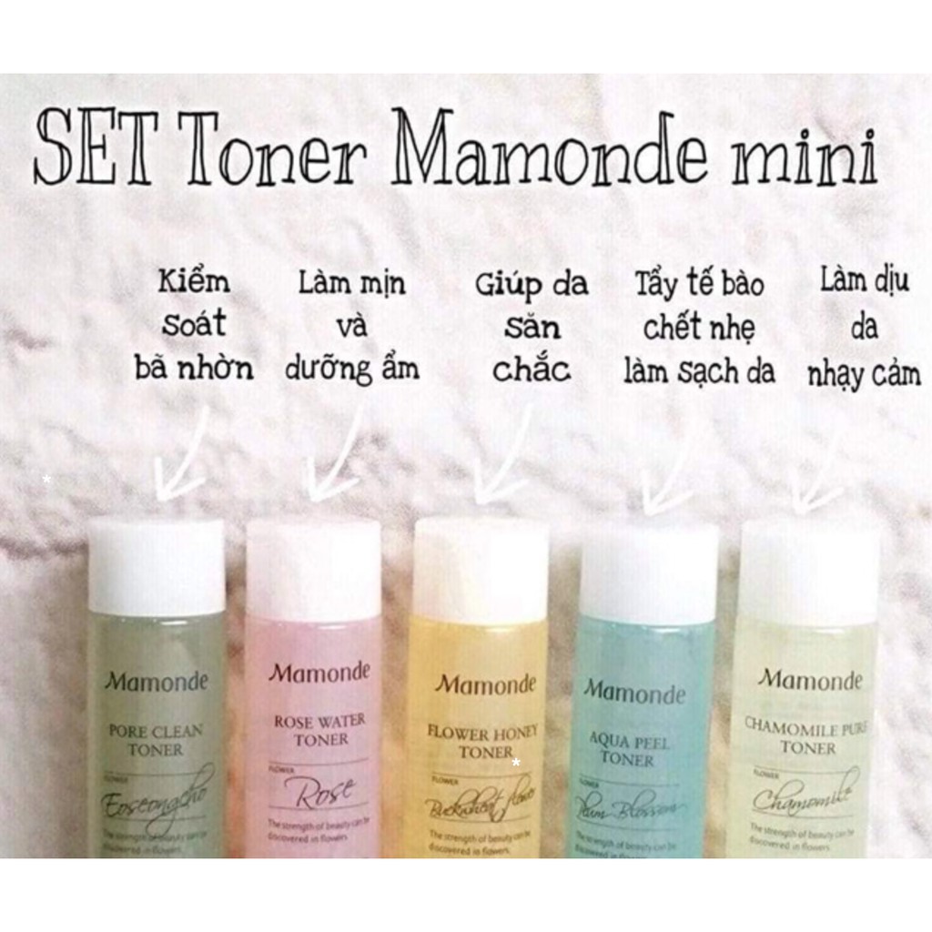 [CÓ SẴN]SET 5 TONER MAMONDE FLOWER TONER TRIAL KIT | BigBuy360 - bigbuy360.vn