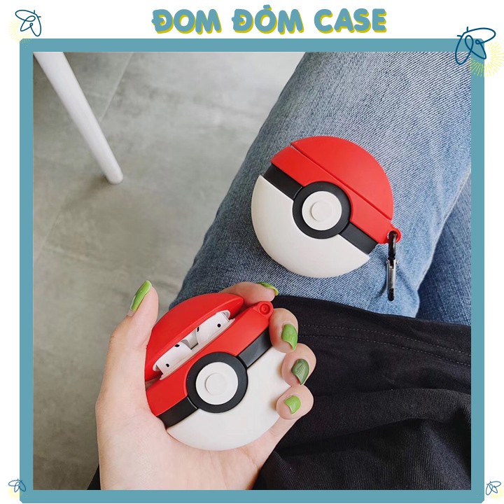 Case Airpods Bóng Pokemon, Vỏ bao Airpods 1 2 Pro silicon đựng tai nghe bluetooth, Inpods 12, i12  tai nghe không dây