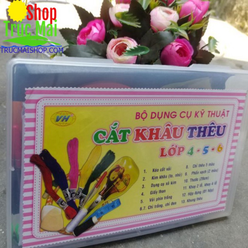 Bộ dụng cụ kỹ thuật cắt khâu thêu lớp 4 - lớp 5 - lớp 6