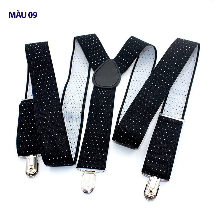 Đai quần chữ Y nam, dây yếm, suspender bản 3,5cm dài 120cm OPP03