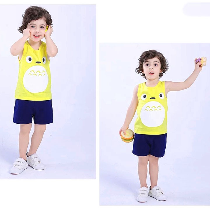 Đồ bộ cotton sát nách cho bé 4-10 tuổi hình Totoro đáng yêu BBShine – DN007