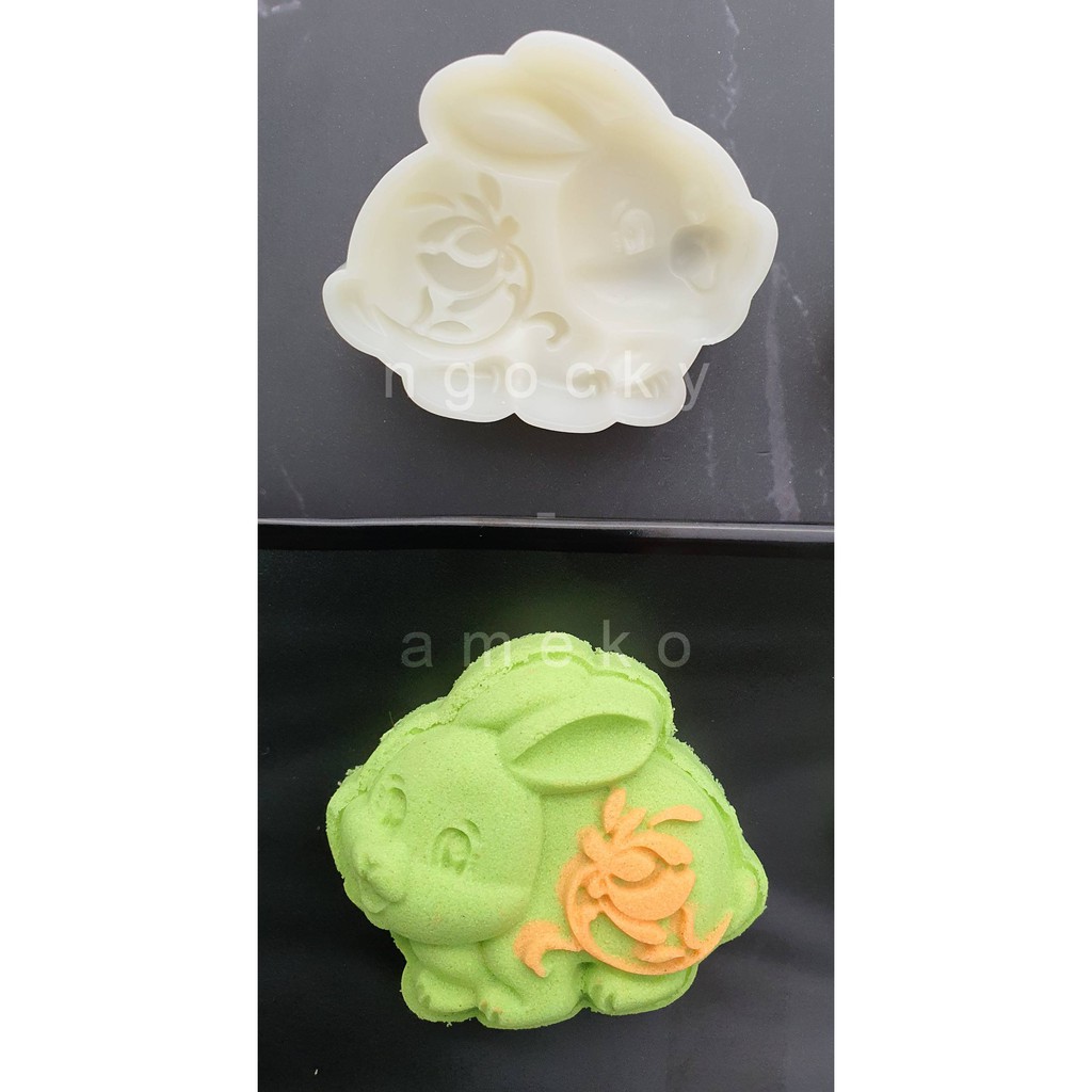 NQ00845 - KHUÔN LÒ XO BÁNH TRUNG THU / BÁNH DỨA - HÌNH THỎ 50G