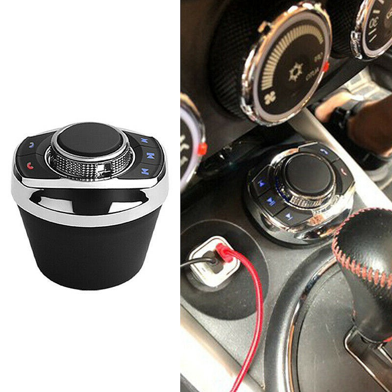 Universal Car Wireless Steering Wheel Control Button with LED Light 8-Key Functions for Car Android Navi Player Auto