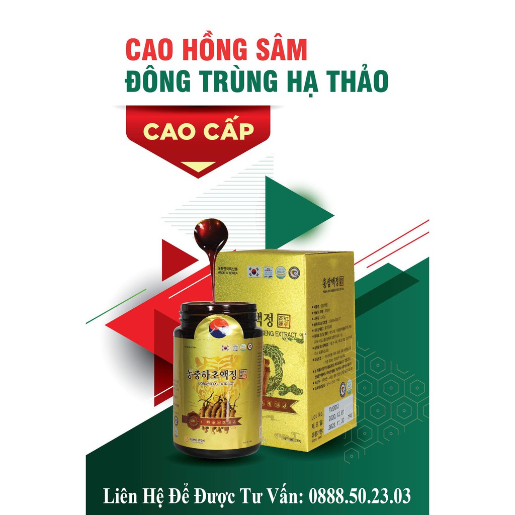 Cao Hồng Sâm Đông Trùng Hạ Thảo HÀN QUỐC