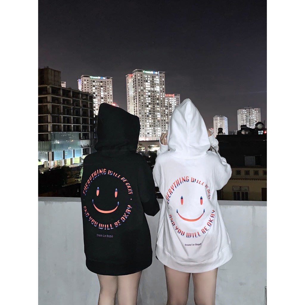 [Siêu Sale] [Chính hãng] Áo khoác Hoodie Le Dopé - hoạt tiết mặt cười | BigBuy360 - bigbuy360.vn