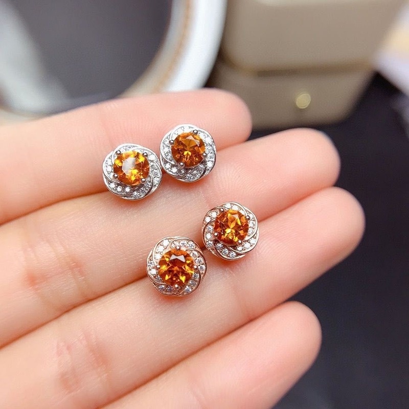 Thời Trang Bông Tai Mạ Bạc 925 Hình Moissanite