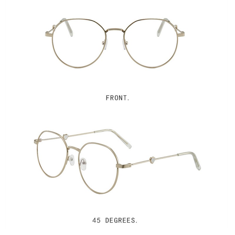 [Mã FAMAYFA giảm 10K đơn 50K] Mắt Kính Gọng Kim Loại Tròn Phong Cách Vintage Thời Trang Nữ Dễ Thương | BigBuy360 - bigbuy360.vn