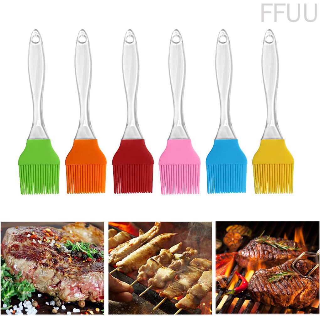 Cọ Quét Dầu Nướng Bbq Bằng Silicone Có Tay Cầm Màu Xanh Lá