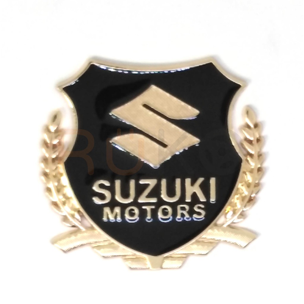 Tem dán, Miếng dán huy hiệu Suzuki bằng kim loại siêu cá tính tăng điểm nhấn cho xe - 1 chiếc