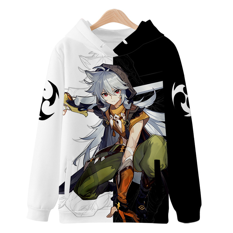 Áo Hoodie Dài Tay In Hình Game Genshin Impact 3d