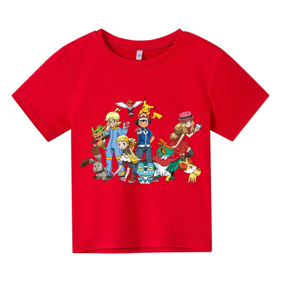 Áo thun cho bé biệt đội pokemon Có size người lớn, King Cotton